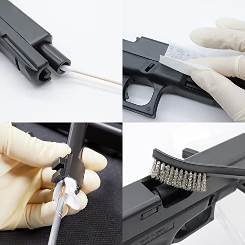 Gun Cleaning Supplies Case with Patches, Swabs, Cloth, and Brush R170