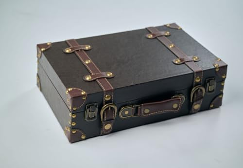 Brown Paperboard Decorative Storage Box Suitcase C98399