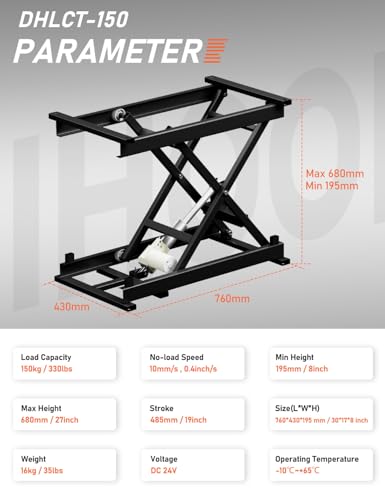 Electric Scissor Lift Table 350Lbs Height Adjustable Electric Lifting Platform I683