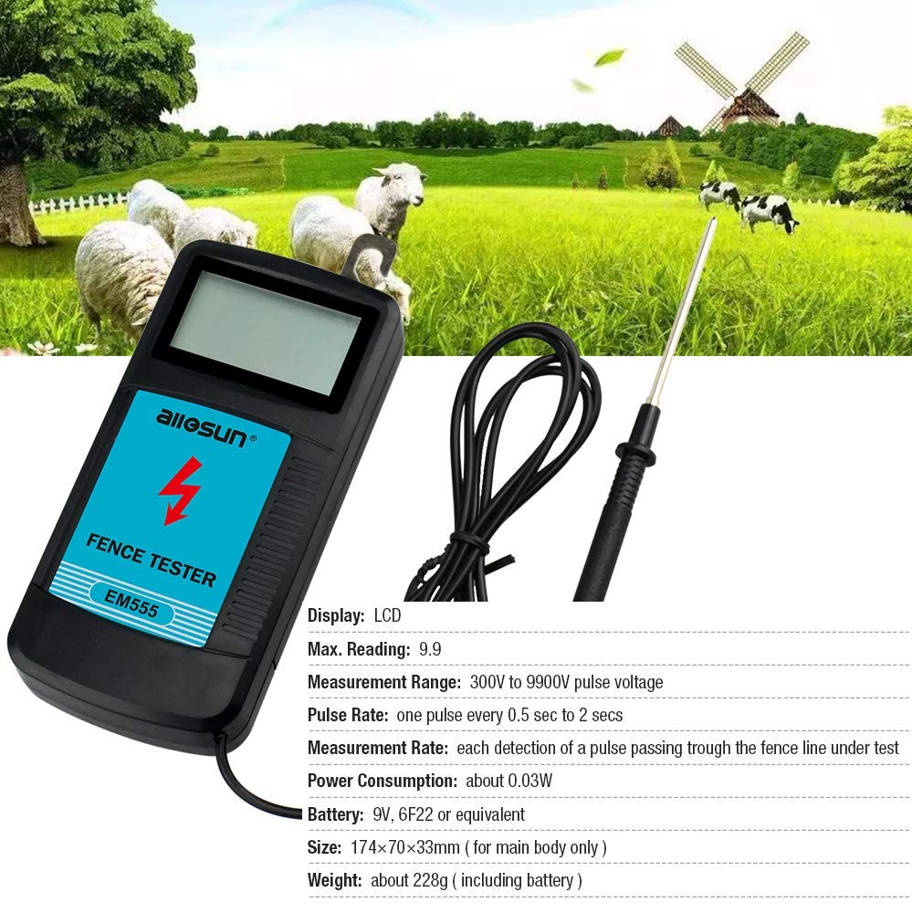 Digital Electrical Fence Voltage Tester 300-9900V L798278