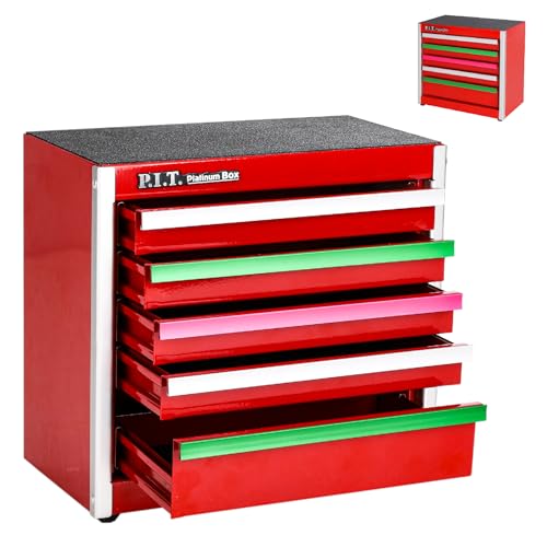 Mini Red Steel Tool Box with 5 Drawer S1751