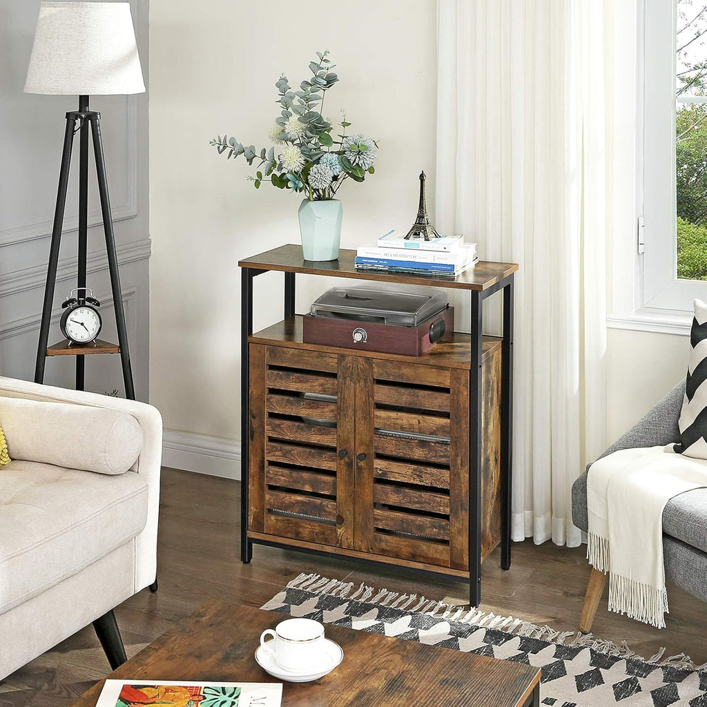 Rustic Brown Standing Storage Cabinet P24758