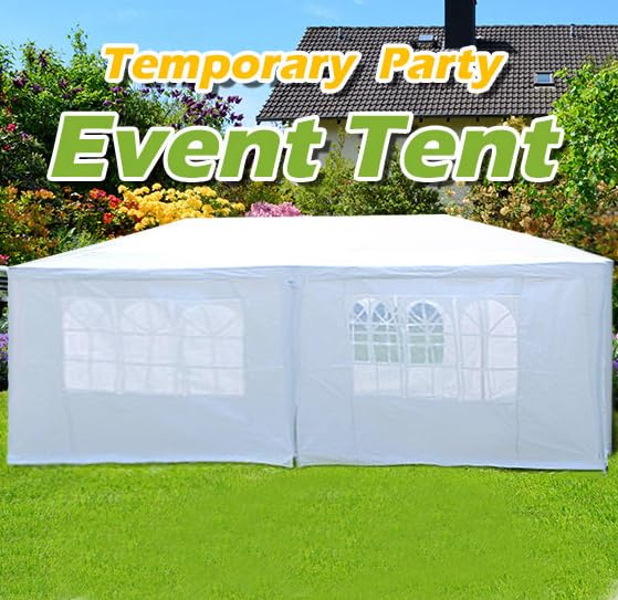 White 10x20 Heavy Duty Outdoor Canopy with Removable Sidewalls F112