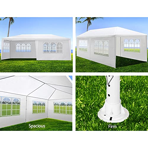 White 10x20 Heavy Duty Outdoor Canopy with Removable Sidewalls F112