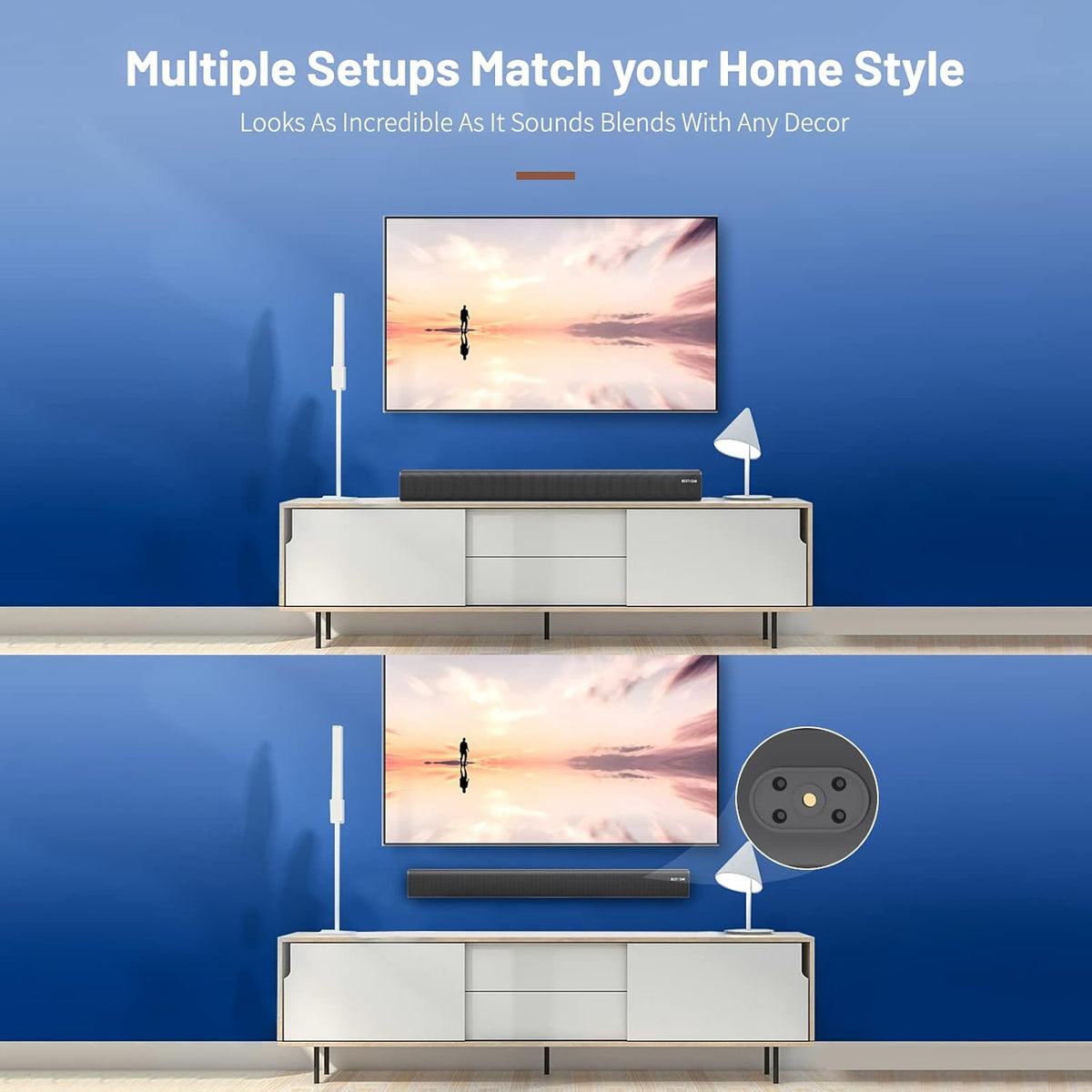 100W Wireless TV Sound Bar with HDMI-ARC K9686