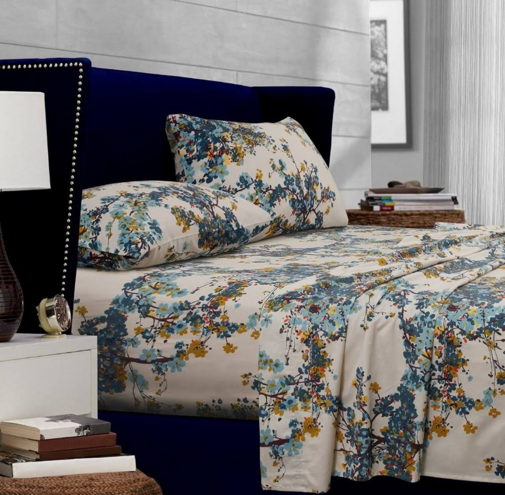 Assorted Floral Printed Extra Deep Pocket Sheet Set O439