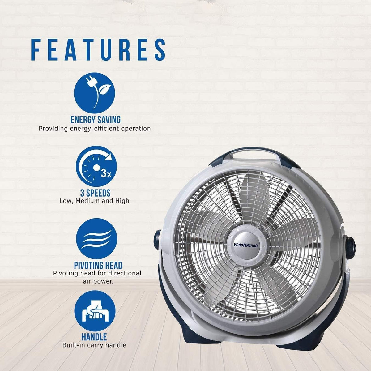 Black 20" Air Circulator P1804