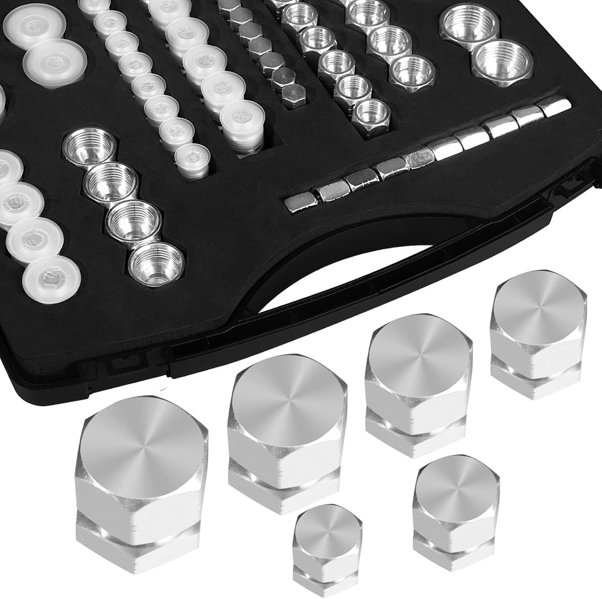 64pcs JIC 37° Flare Cap & Plug Kit Galvanized Steel U246