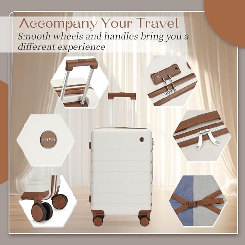 20 Inch Hardside Carry-on Luggage with Spinner Wheels and TSA Lock F57793