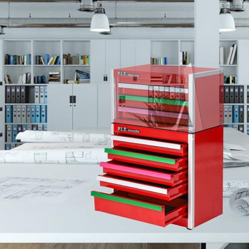 Mini Red Steel Tool Box with 5 Drawer S1751