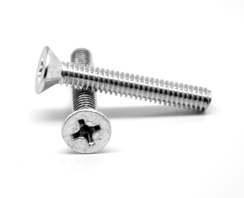 5/16x22-18 x 5x22 Coarse Thread Phillips Flat Head Machine Screw Zinc Plated B62096