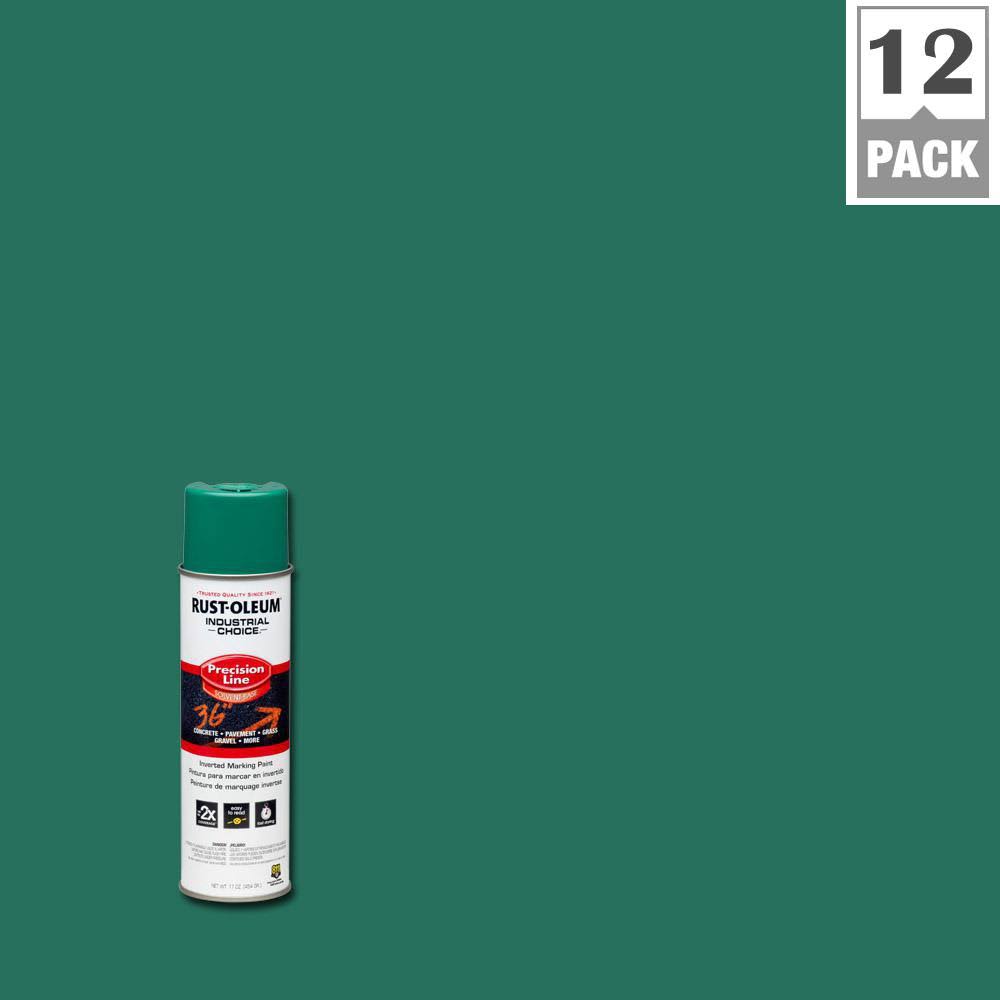 Safety Green Inverted Marking Spray Paint 12-Pack O1691