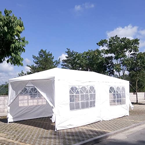 White 10x20 Heavy Duty Outdoor Canopy with Removable Sidewalls F112