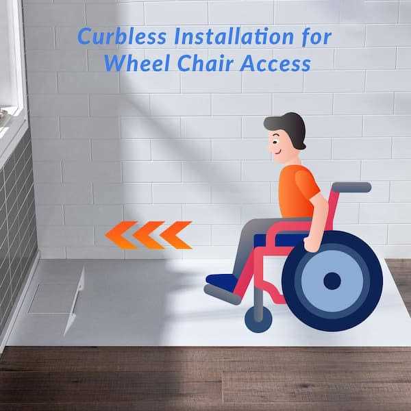 White Low Profile Shower Pan Base I414