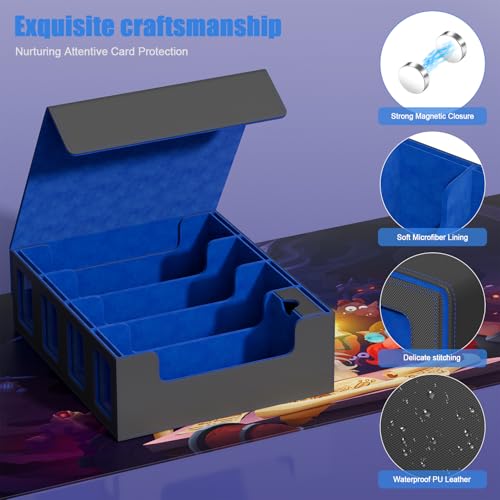 Card Storage Box with 4 Rows, 24 Colorful Dividers & 8 Viewing Windows F24736