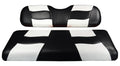 Black/White Two-Tone Front Seat Covers for Club Car Precedent Golf Carts I52340