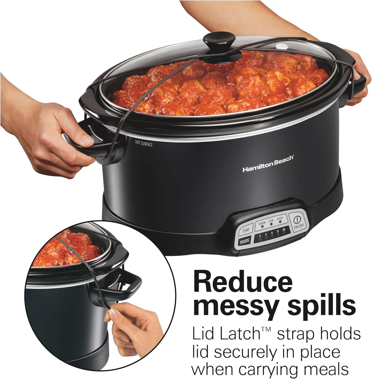 Electric Deep Fryer with Frying Basket, 7 Quart Programmable Slow Cooker Y141834