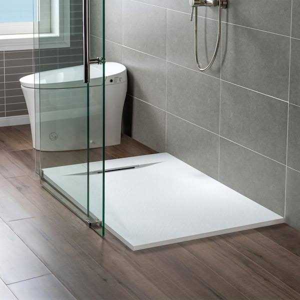 White Low Profile Shower Pan Base I414