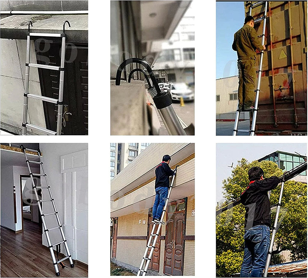 20.3ft Telescoping Ladder 330lbs Max Capacity E1747