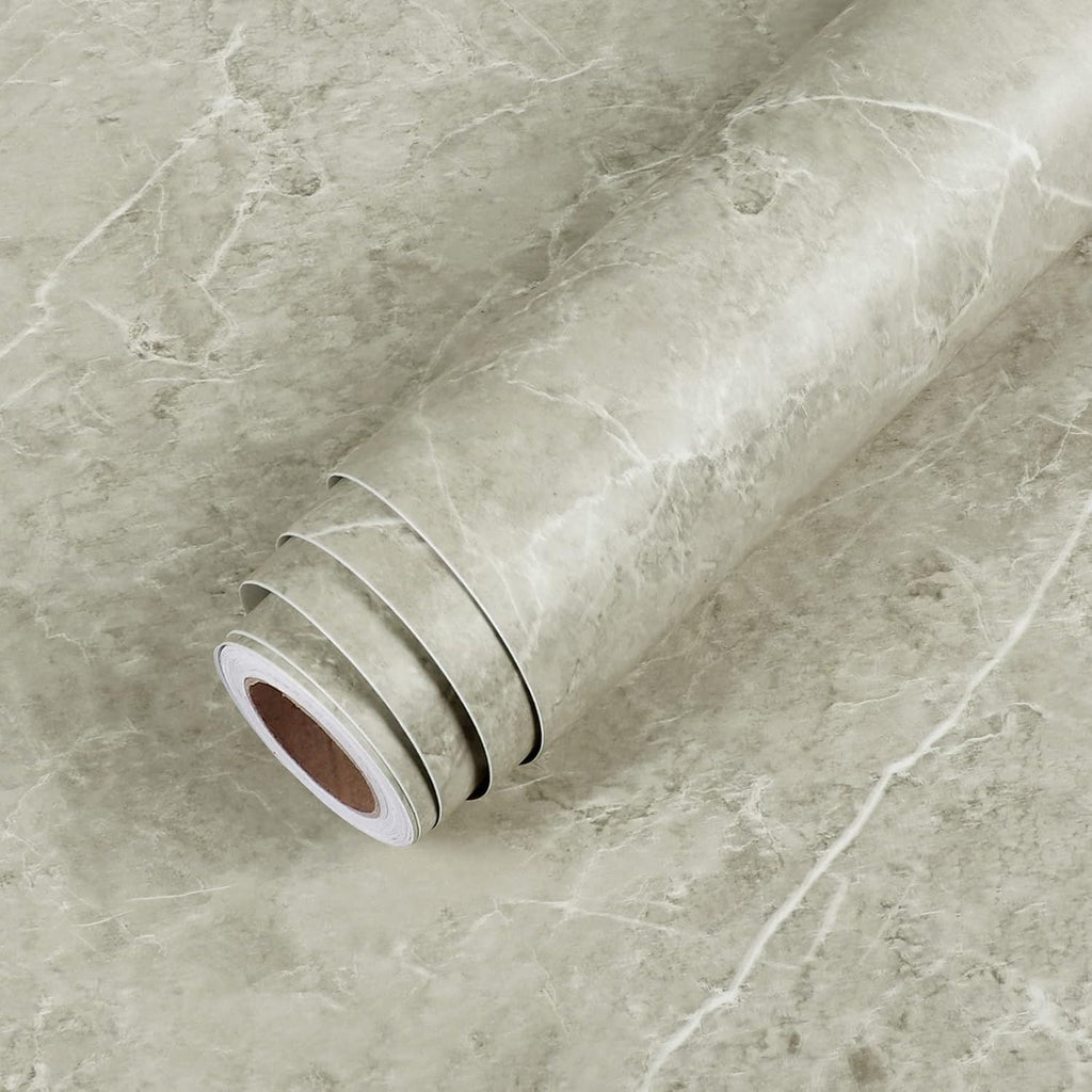 160 x 36 Inch Taupe Marble Peel and Stick Contact Paper F3118