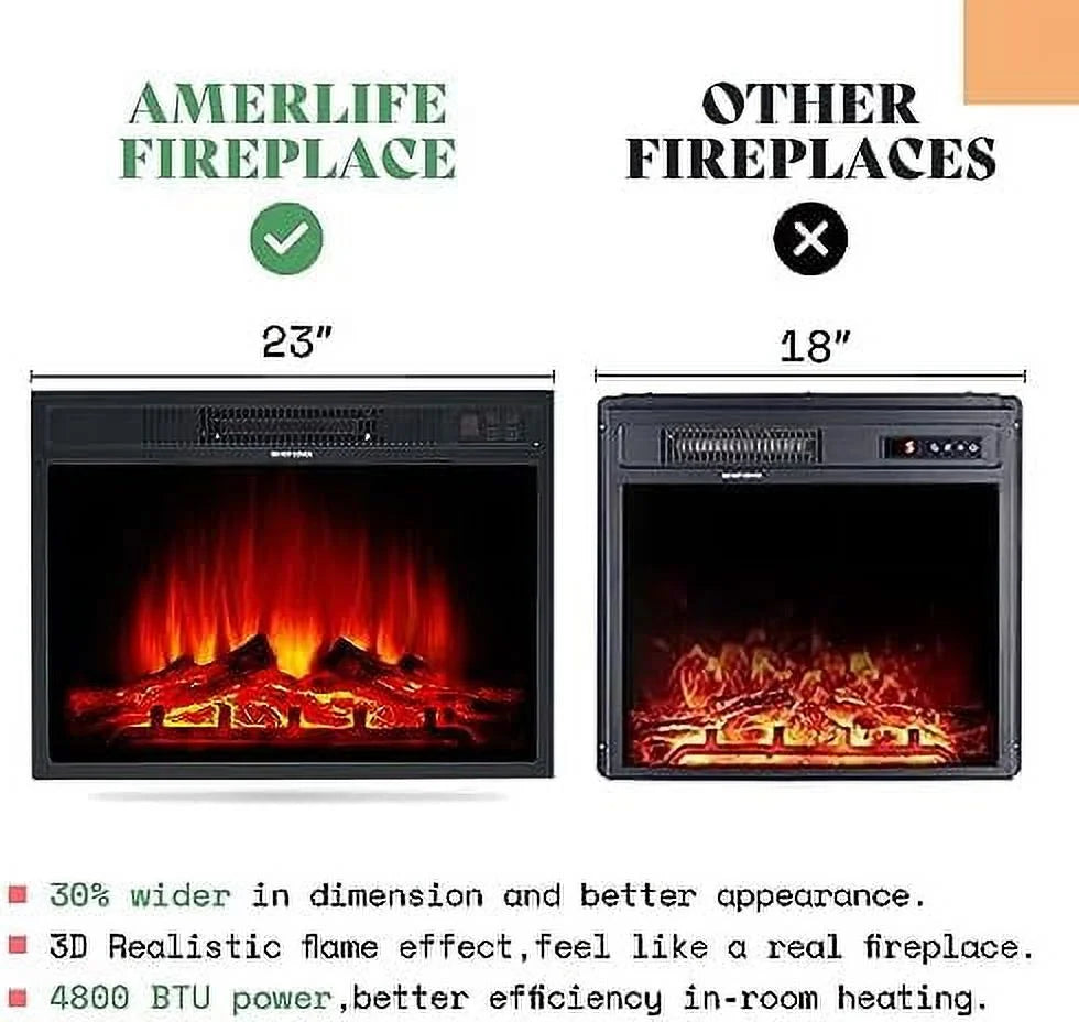 Wood Texture Electric Fireplace TV Stand M715
