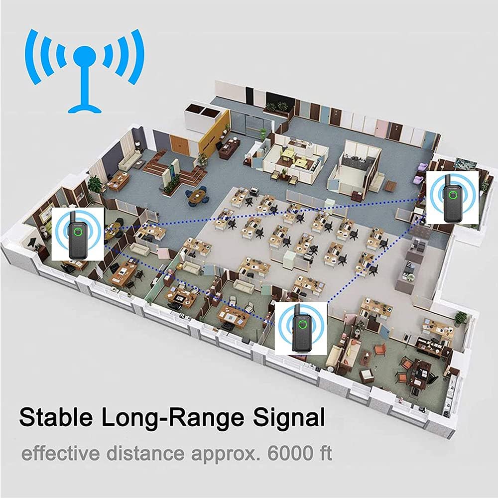 Wireless Intercom System 1.5 Miles 16 Channel 2 Pack W758