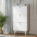 White 3 Drawer Shoe Cabinet G8545
