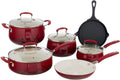 10-Piece Red Cookware Set D510