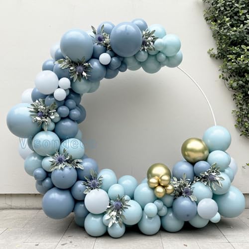 143pcs Double Stuffed Green Red White Pink Gold Balloon Arch Kit B22748