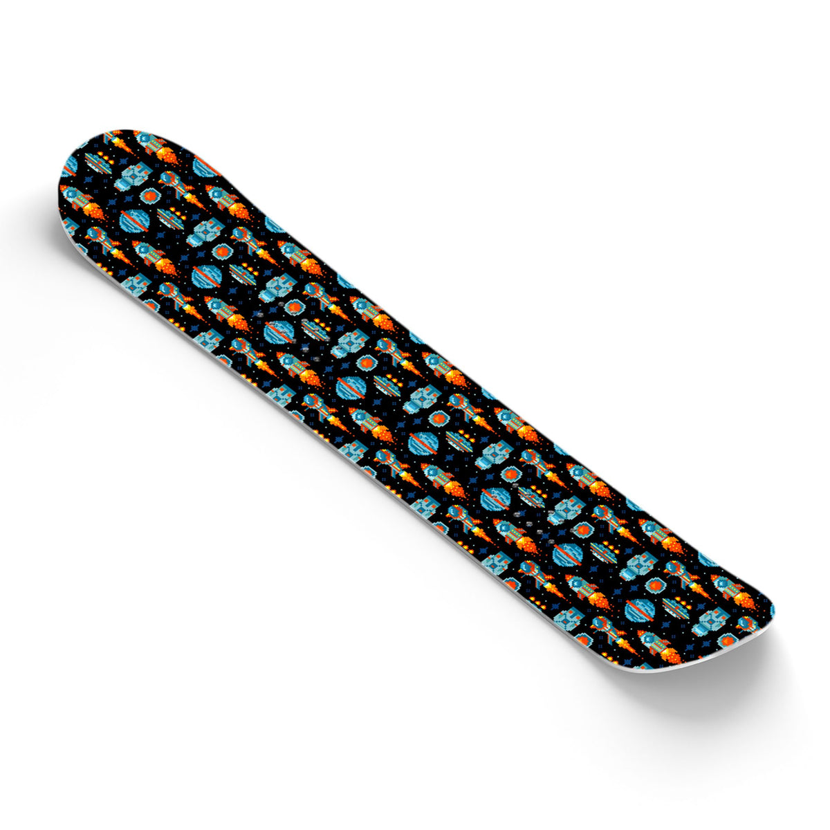 8 bit Galaxy Rocket Planet Snowboard Sticker Skin Cover T87981