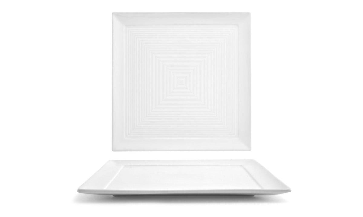 10.75 inch Spiral Square Plate, 6 per Case Y72625