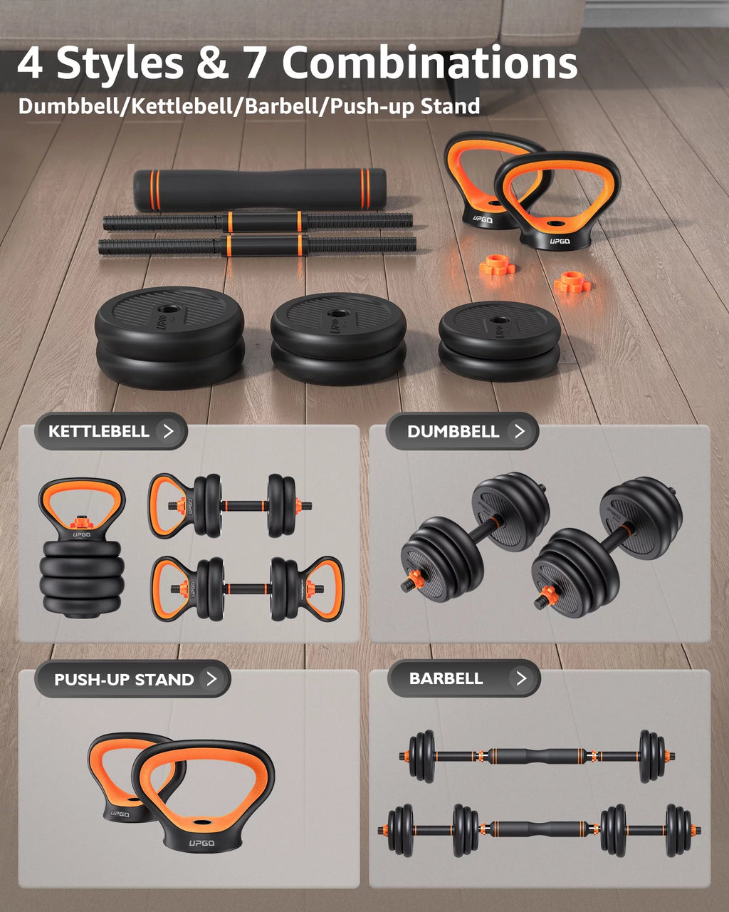Adjustable 70lbs Free Weight Set N756476