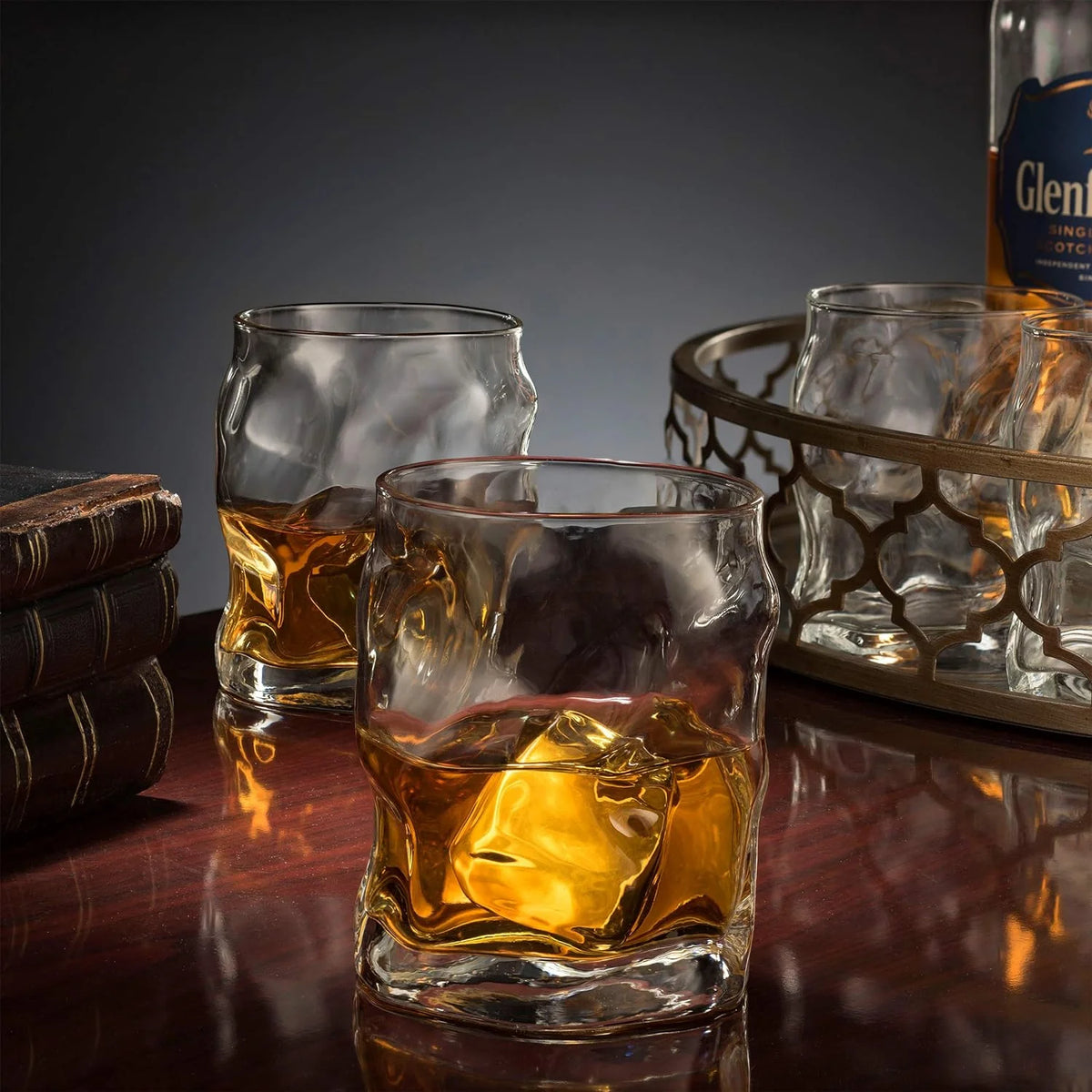 Set Of 4 14¼-Ounce Whiskey Glass Cocktail Glasses Z89801