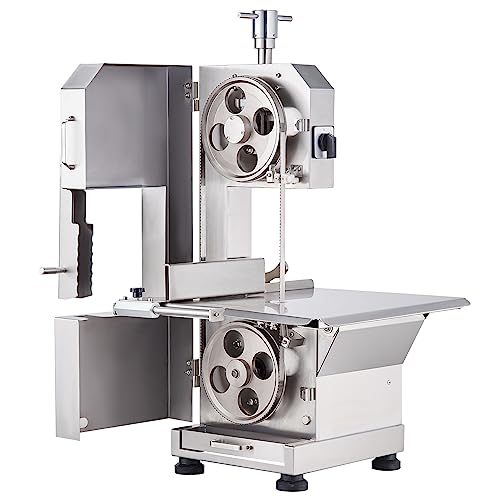 1500W Stainless Steel Countertop Meat Bandsaw with 6 Blades J50099