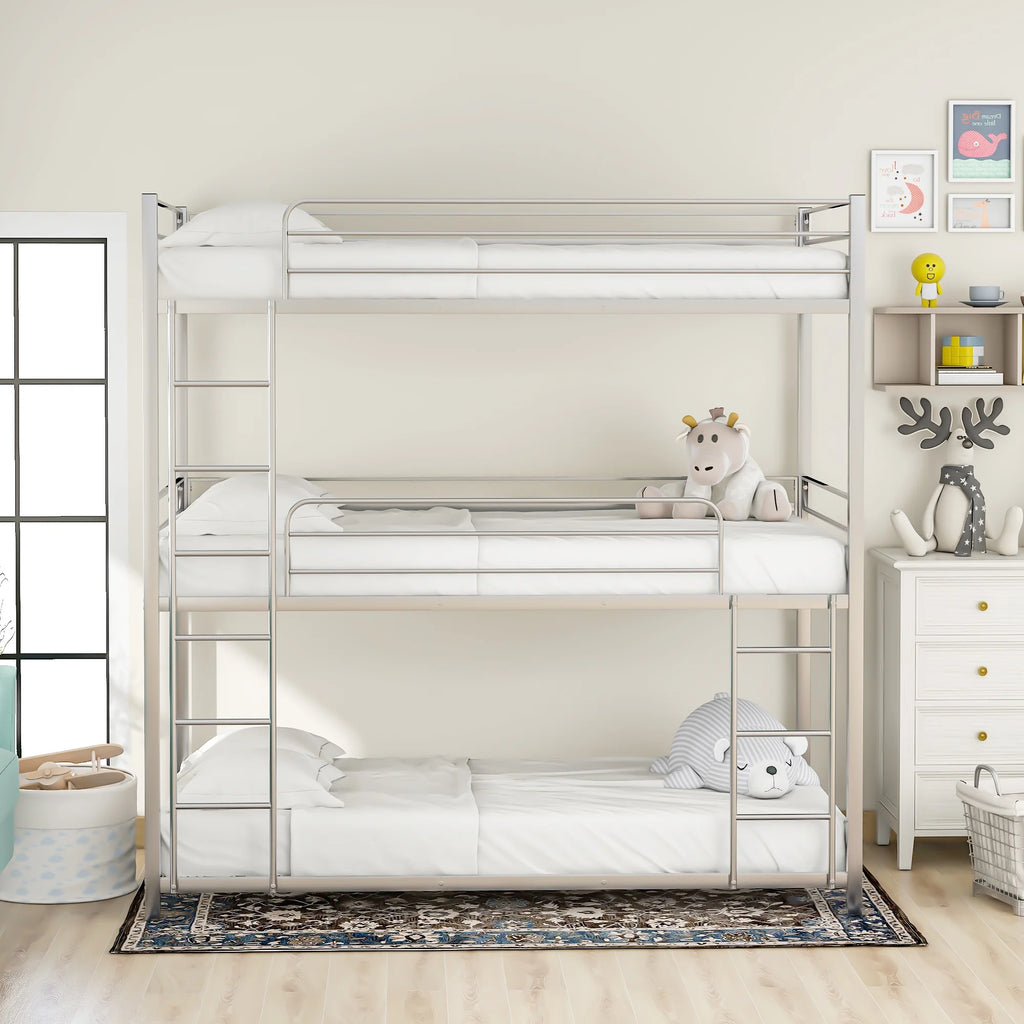Metal Twin-over-Twin-over-Twin Bunk Bed U5939