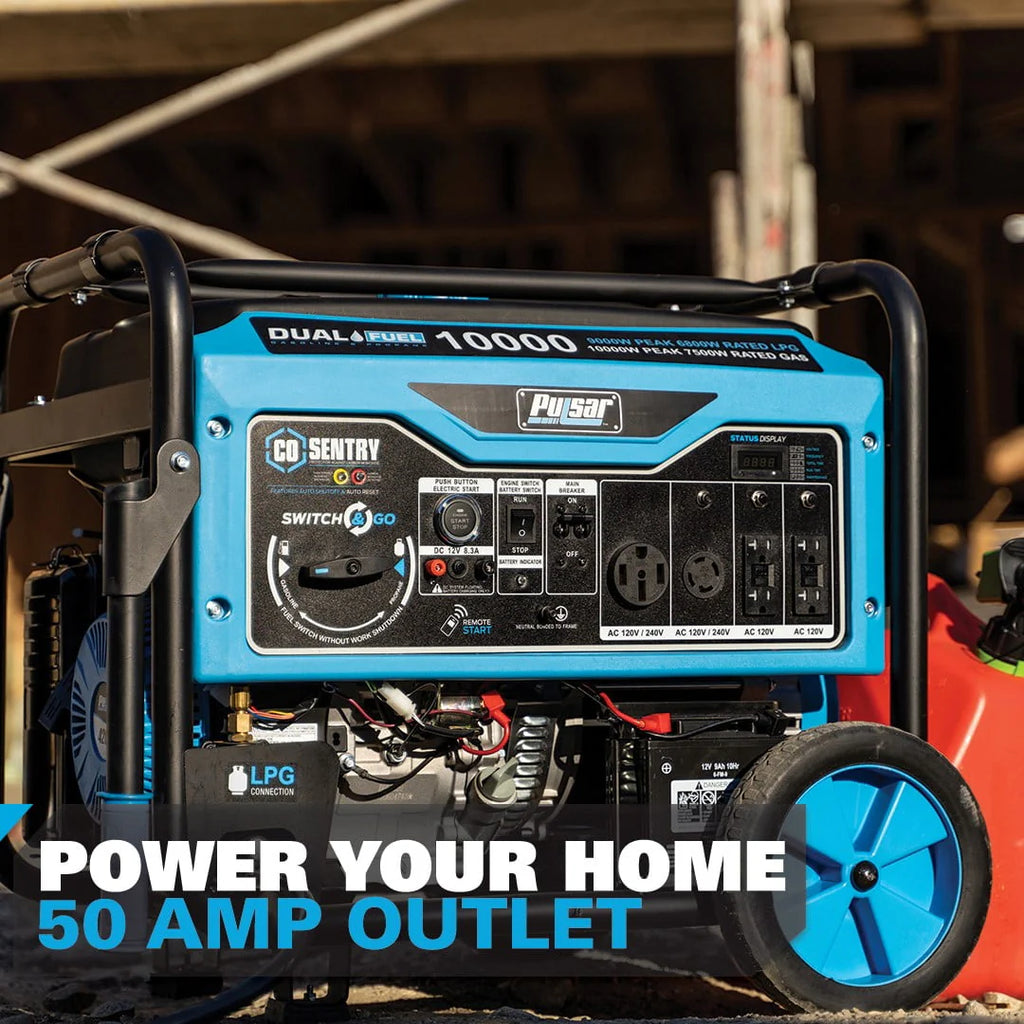 10,000 Watt Dual Fuel Portable Generator with Remote Start X61002
