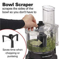 Food Processor & Vegetable Chopper 10 Cups Black and Stainless Steel O161