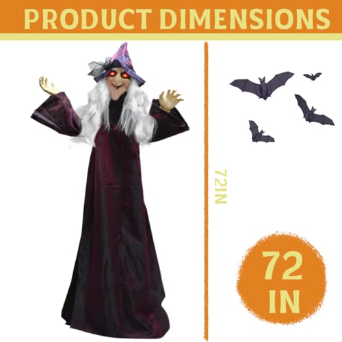 Life Size Talking Animated Witch with Light Up Eyes S165897