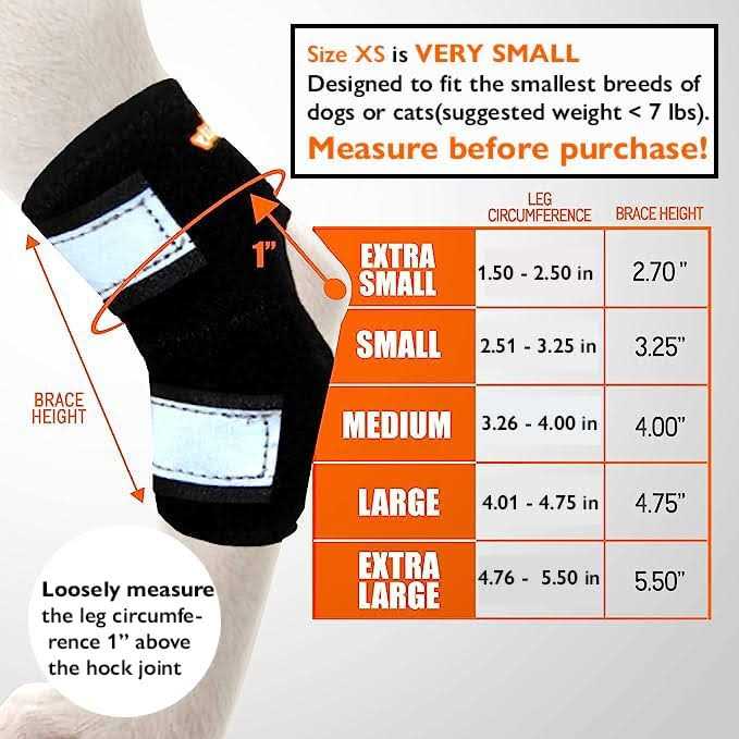 3-in-1 Short Rear Leg Support Small Dog Splint Braces K25482