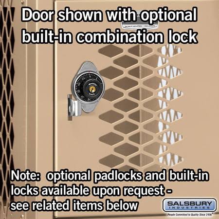 12x22 Wide Five Tier Box Style Vented Metal Locker - Tan V699