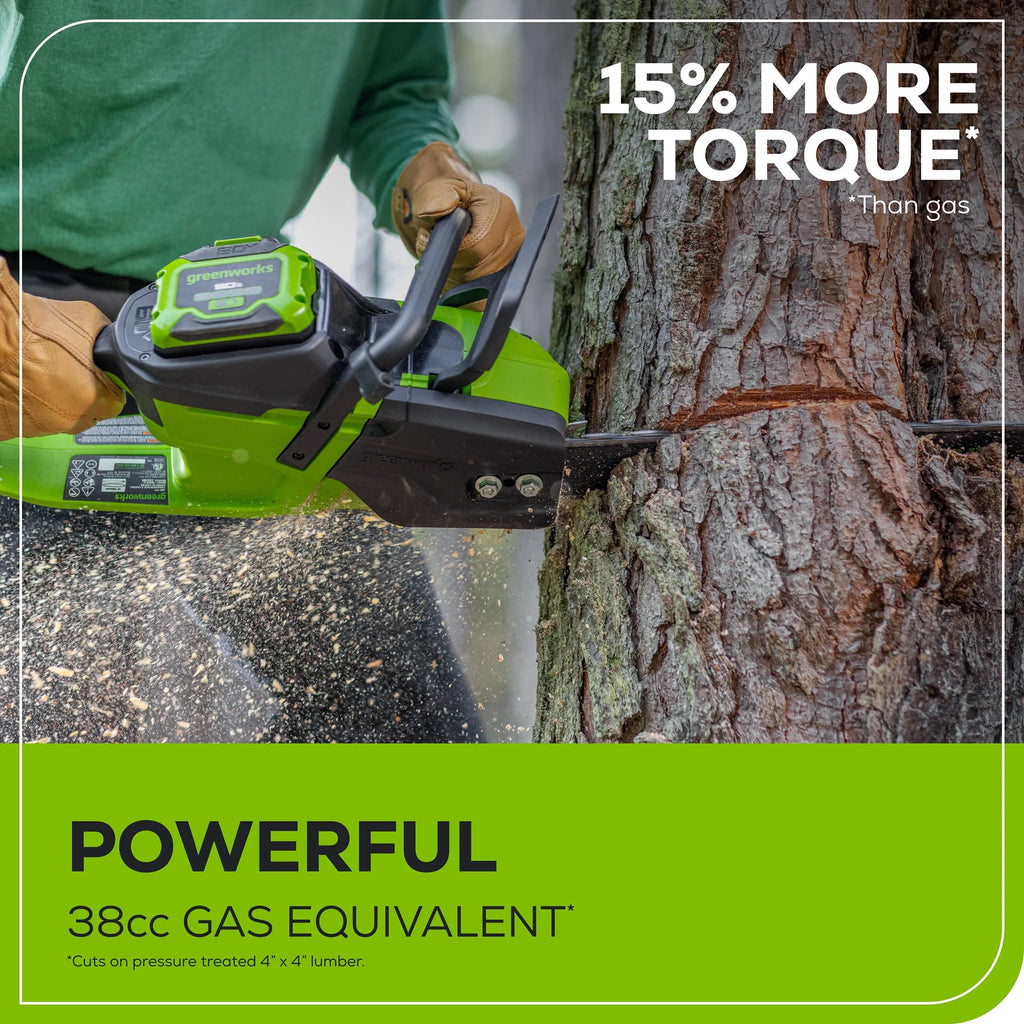 60V Brushless Chainsaw with 2.5 Ah Battery & Charger S913