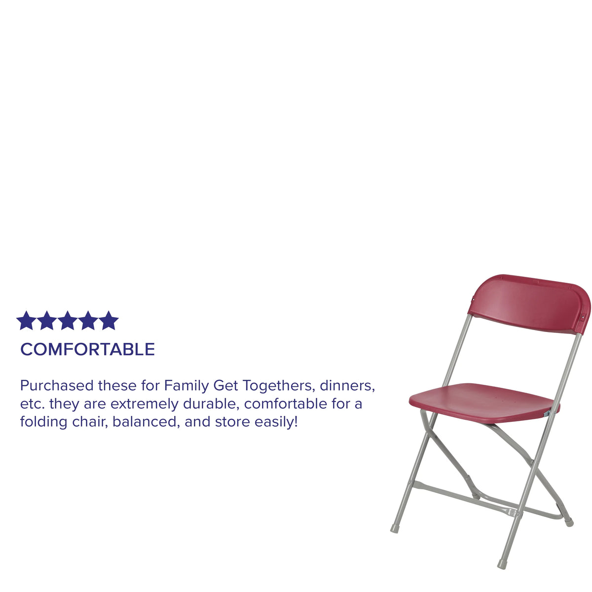 Set of 10 Red Stackable Folding Plastic Chairs Z3577