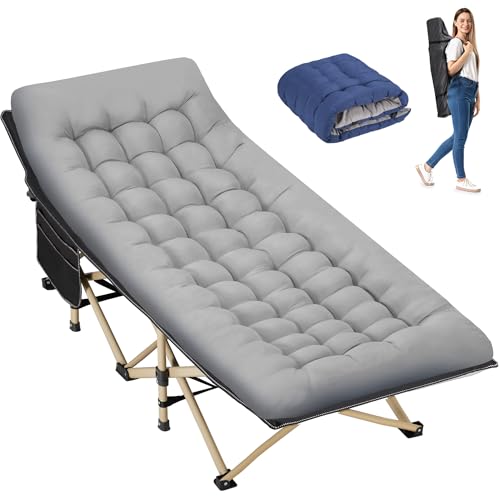 Folding Camping Cot with Large Pocket I5414