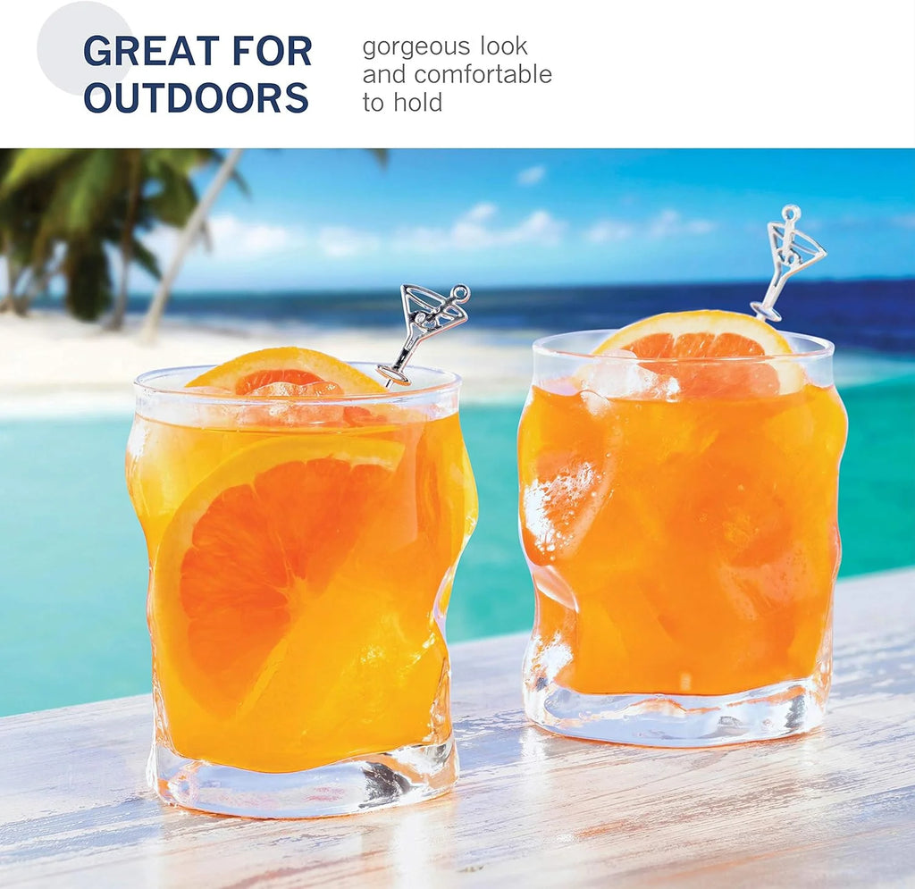 Set Of 4 14¼-Ounce Whiskey Glass Cocktail Glasses Z89801
