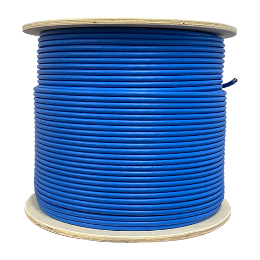 Cat6 Plenum Shielded (CMP) F/STP 1000ft 23AWG Solid Bare Copper Bulk Ethernet Cable H350
