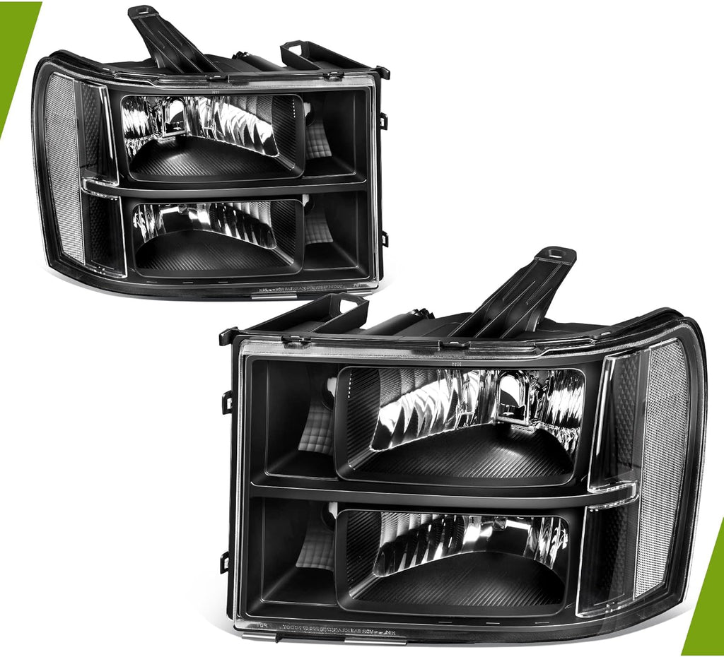 Headlight Assembly Black Housing Clear Lens N357074