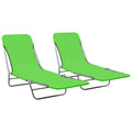 Green Oxford Fabric Folding Chaise Lounge Chair S168