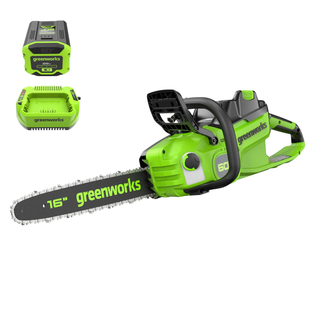 60V Brushless Chainsaw with 2.5 Ah Battery & Charger S913