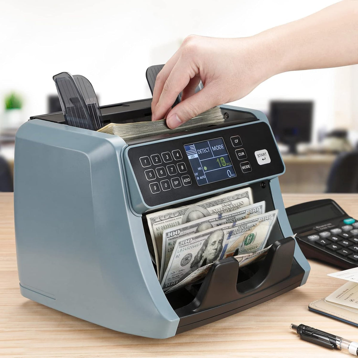 Money Counter Machine with UV/IR/MG/DD Detection, 1200 pcs/Min Speed S3663