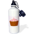 Pink Heart Cupcake Sports Water Bottle 21 oz T2133